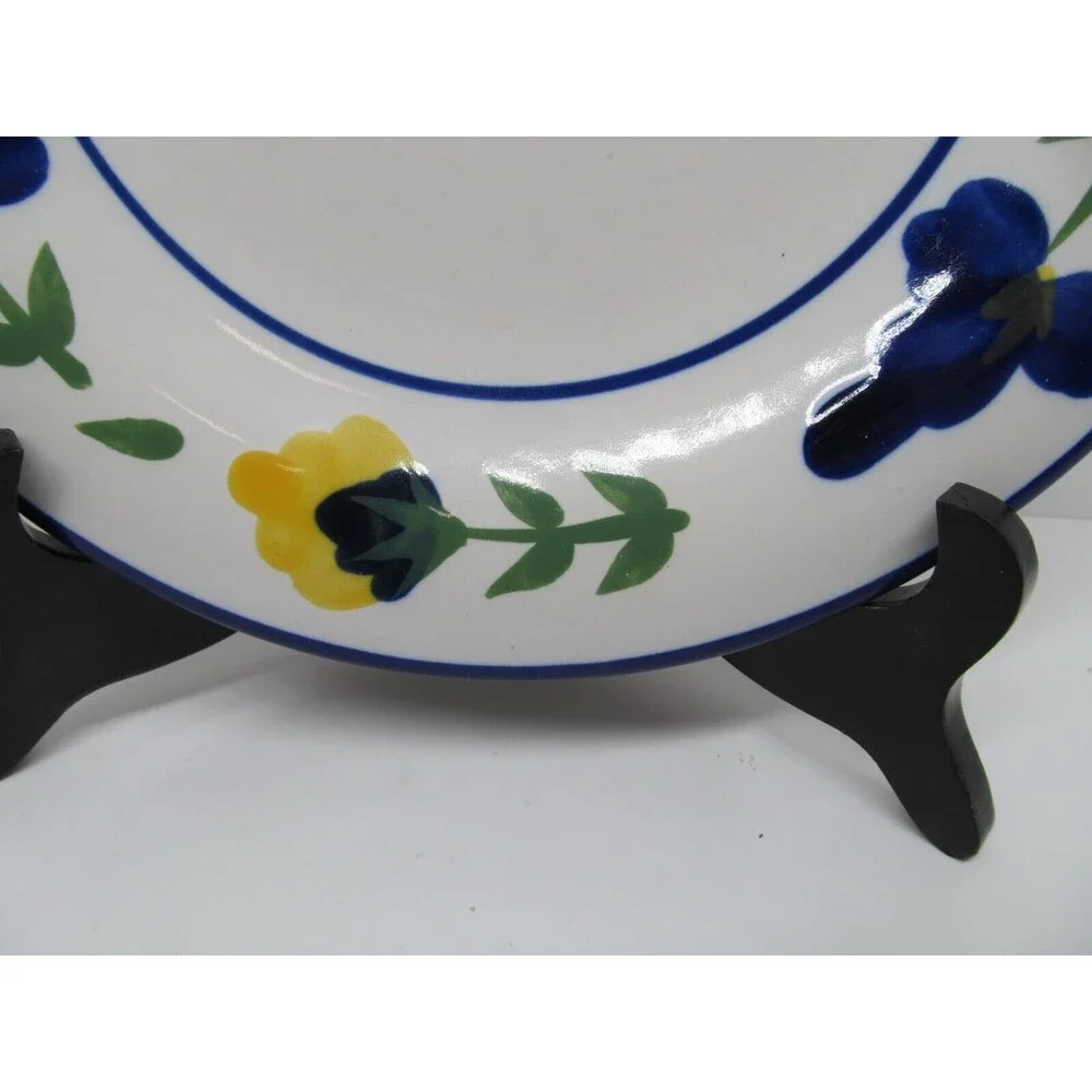 Dansk San Nicolo Blue Yellow Floral 9 1/4